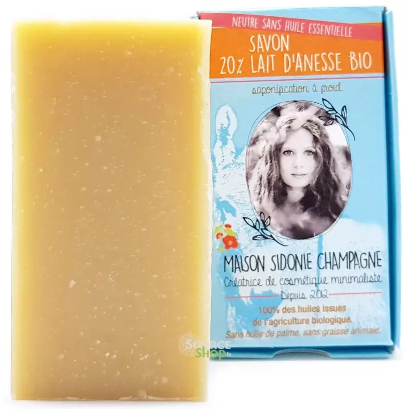Savon BIO au lait d'ânesse - neutre - Maison Sidonie Champagne