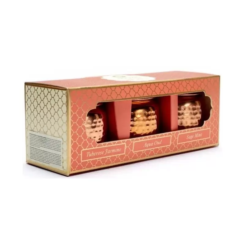Coffret 3 bougies ayurvédiques véganes - Song of India