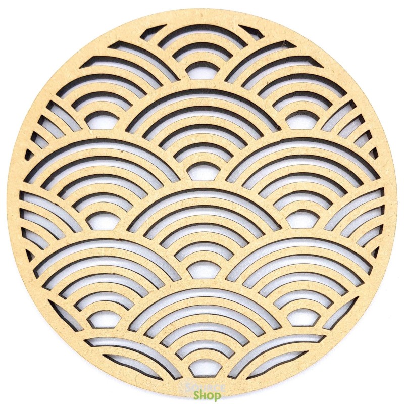 Sous-Verre en bois Vague Seigaiha