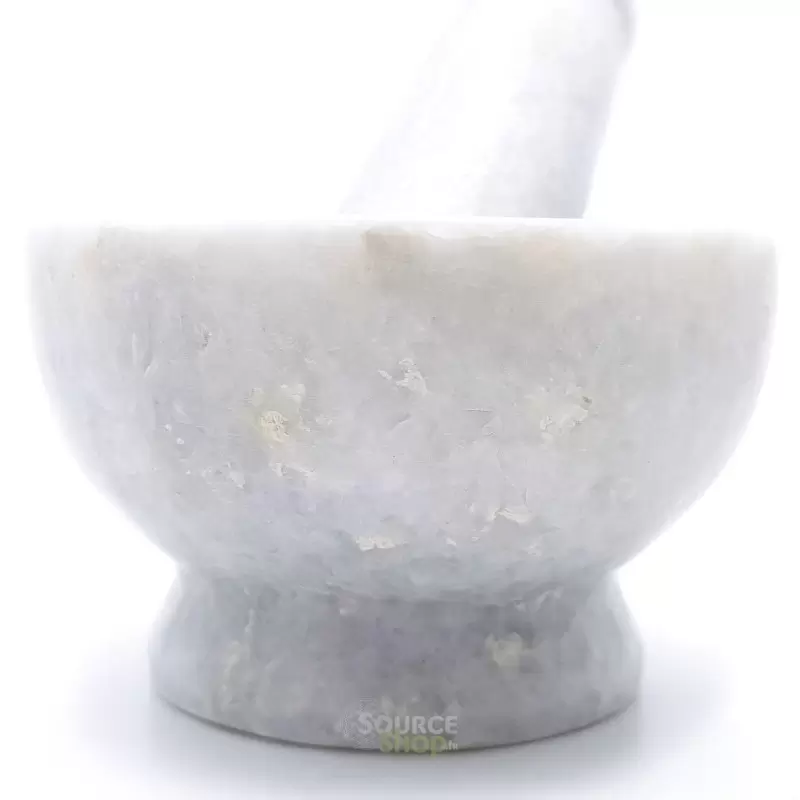 Mortier en marbre blanc - 9 cm