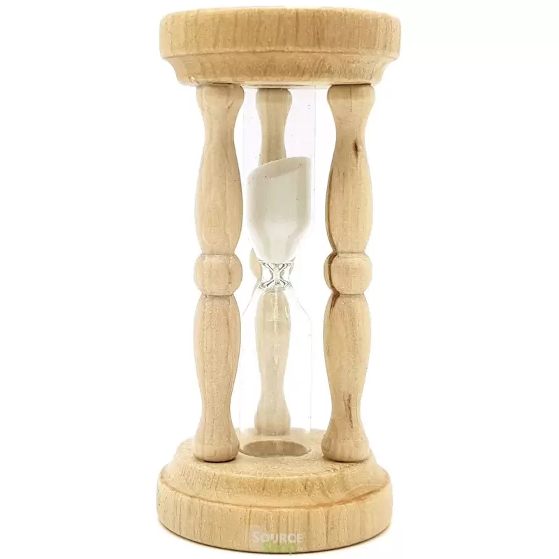 Sablier colonne en bois de charme du Jura - Artisanal & Local
