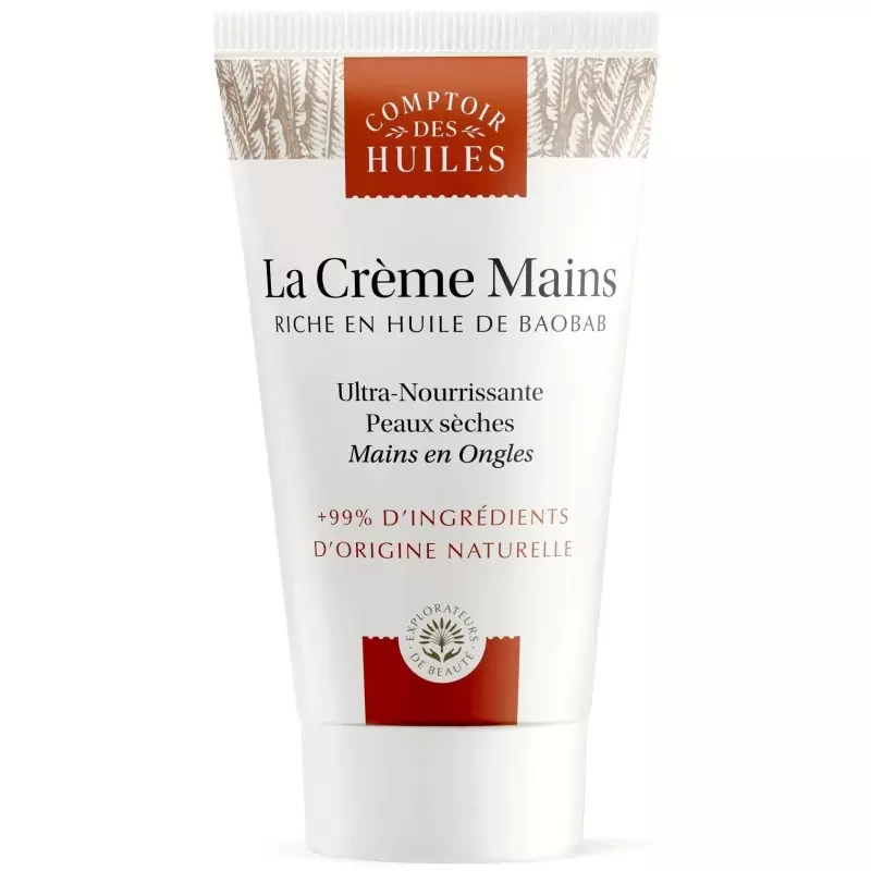 Crème mains BIO à l'huile de baobab - 50ml - Comptoir des Huiles