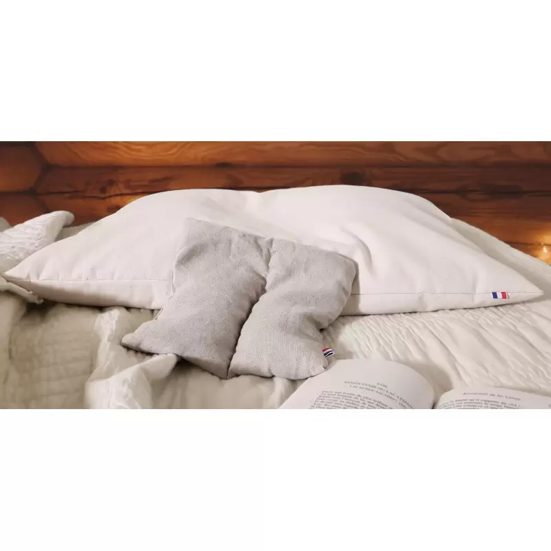 Oreiller BIO balles d'épeautre et coton BIO - Artisanal & Français