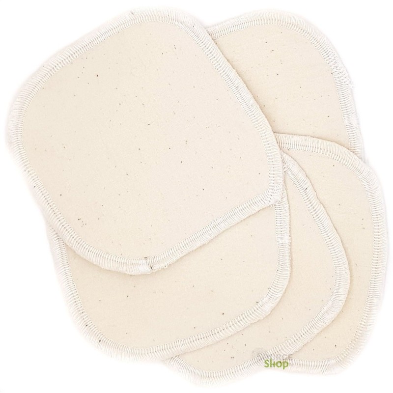 5 lingettes double face lavable - coton flanelle BIO ultra-doux