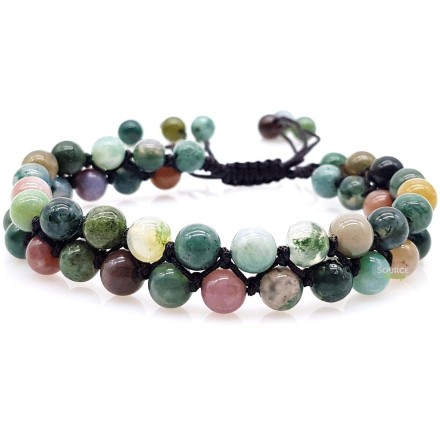 Bracelet double en Agate - Ancrage, apaisement & sincérité