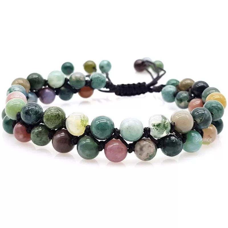 Bracelet double en Agate - Ancrage, apaisement & sincérité