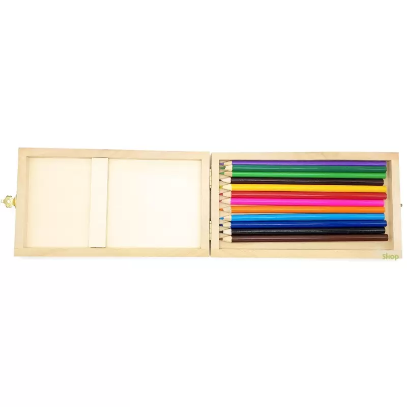 Coffret de crayons de couleurs en bois du Jura