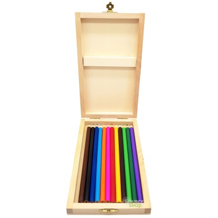 Coffret de crayons de couleurs en bois du Jura