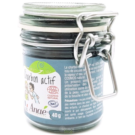 Charbon actif BIO en poudre - 30g ou 40g - Anaé
