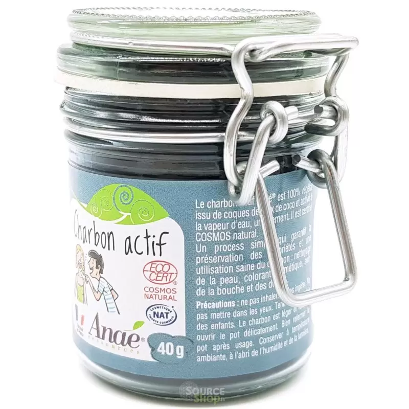 Charbon actif BIO en poudre - 30g ou 40g - Anaé