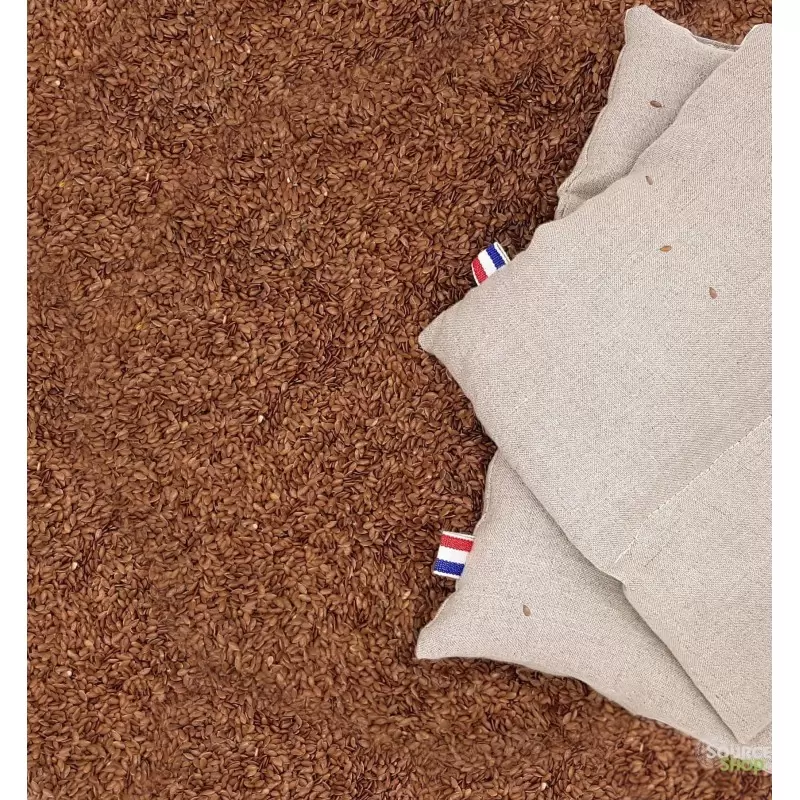 Coussin bouillotte BIO graines de lin - Artisanal & Français