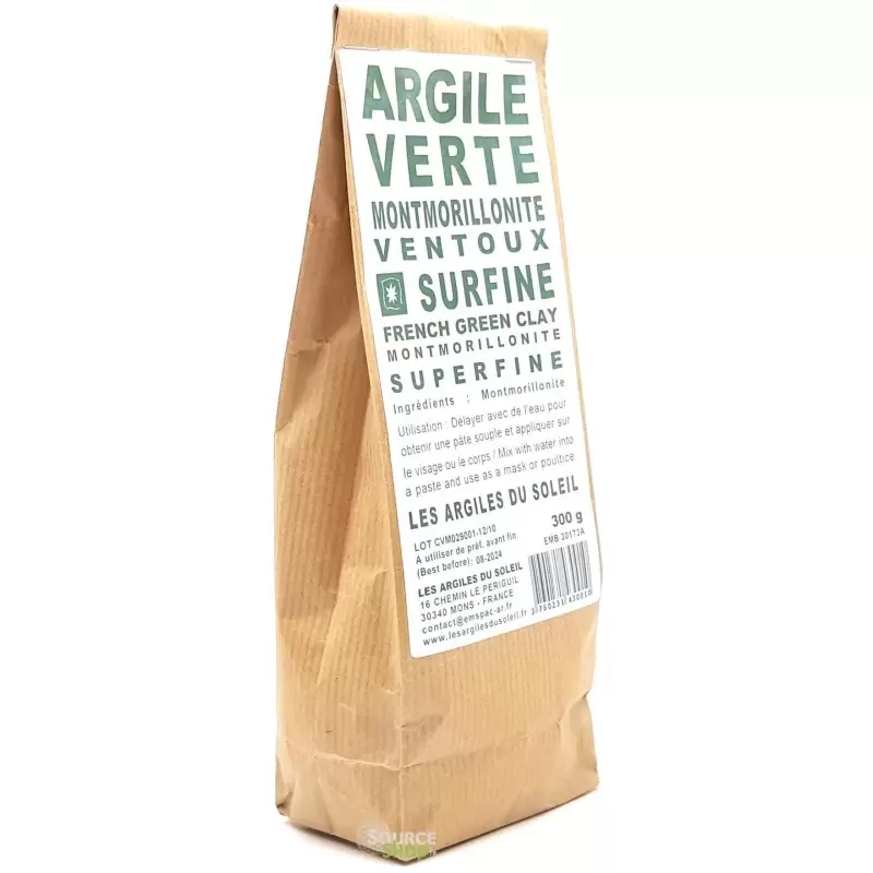 Argile verte Montmorillonite Ventoux - Surfine - Les Argiles du Soleil