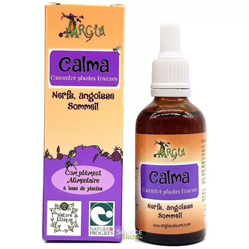 Concentré de plantes BIO - nerfs, angoisses & sommeil - Calma - Argia