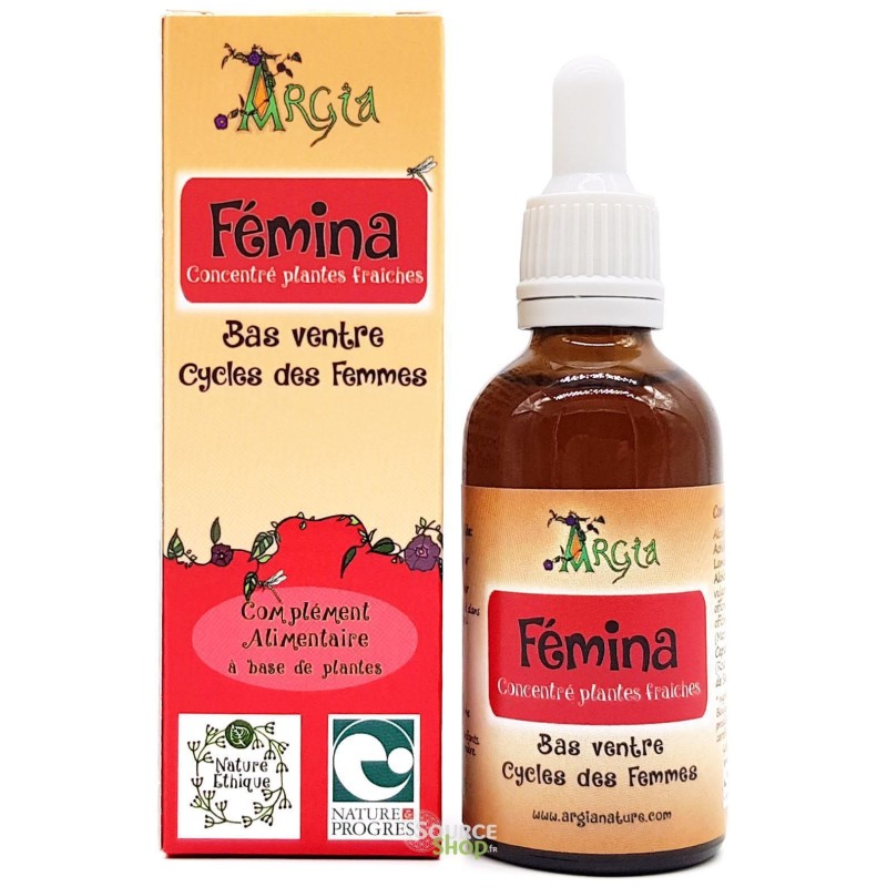Concentré de plantes BIO - bas ventre, cycles des femmes - Fémina