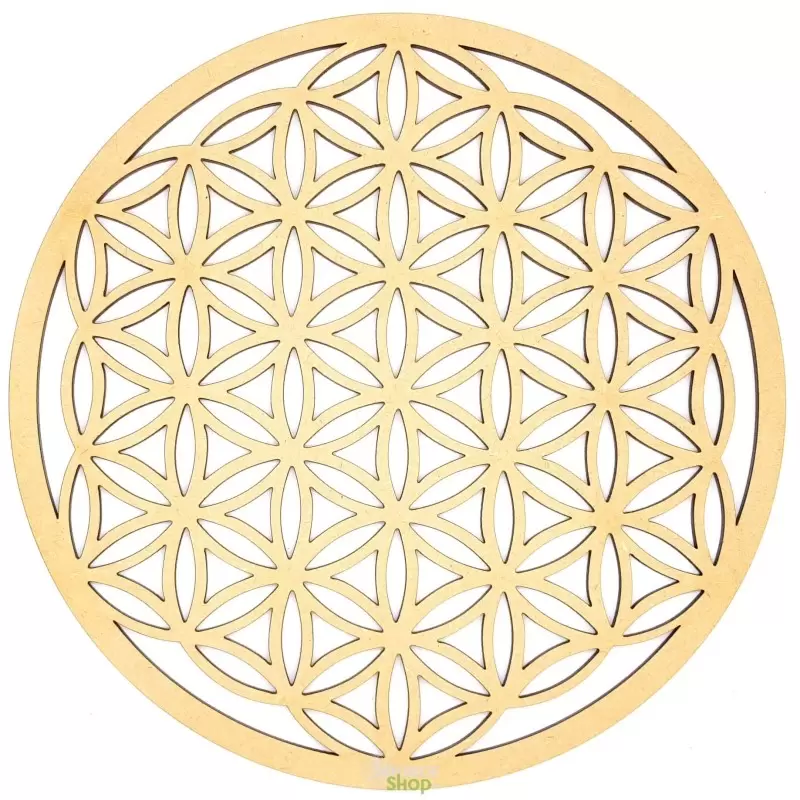 Fleur de vie en bois - 30cm - Plaque de rechargement