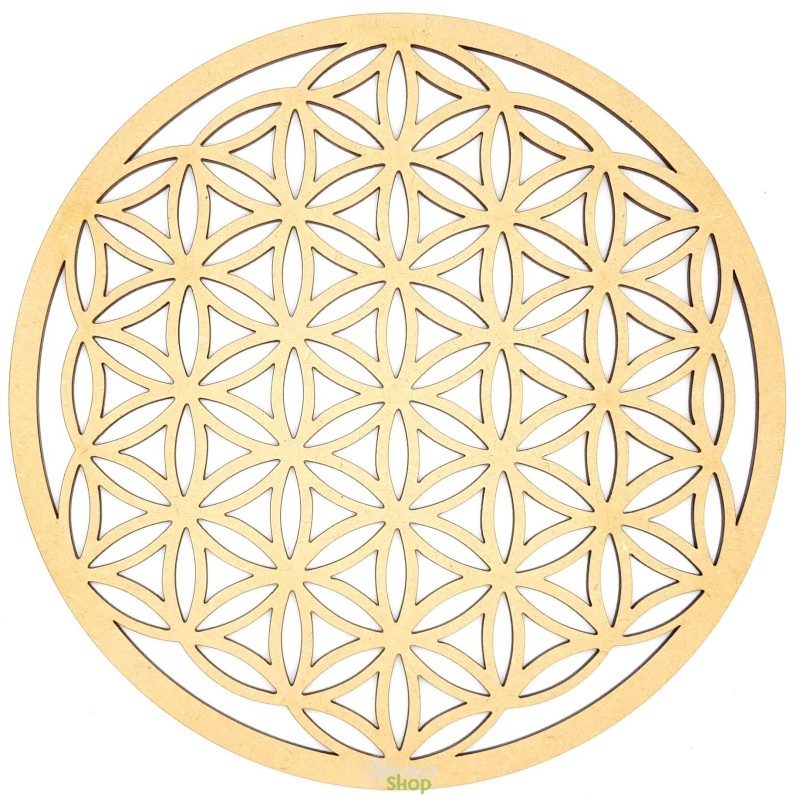 Fleur de vie en bois - 30cm - Plaque de rechargement