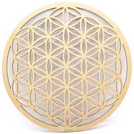 Fleur de vie en bois - 30cm - Plaque de rechargement