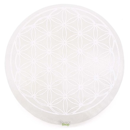 Sous-Verre en sélénite Fleur de Vie