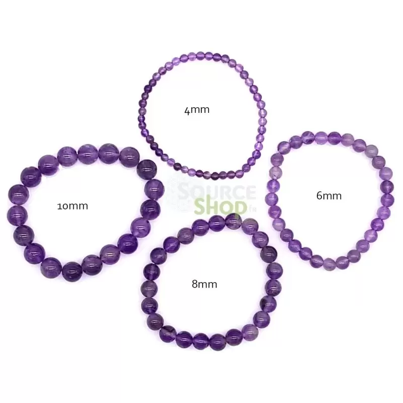 Bracelet améthyste naturelle – Qualité A