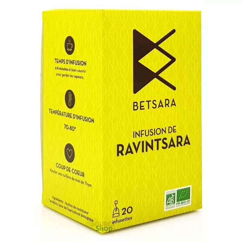 Infusion de feuilles de Ravintsara BIO - 20 infusettes  - BeTsara