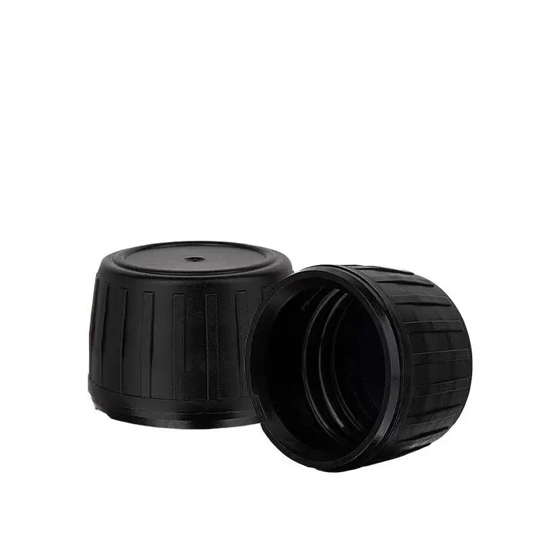 Bouchon à vis noir pour bouteille en verre miron