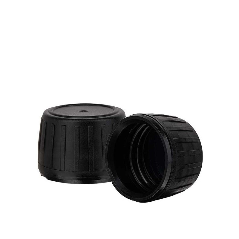 Bouchon à vis noir pour bouteille en verre miron