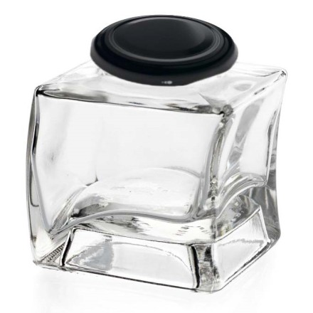 Bocal en verre empilable