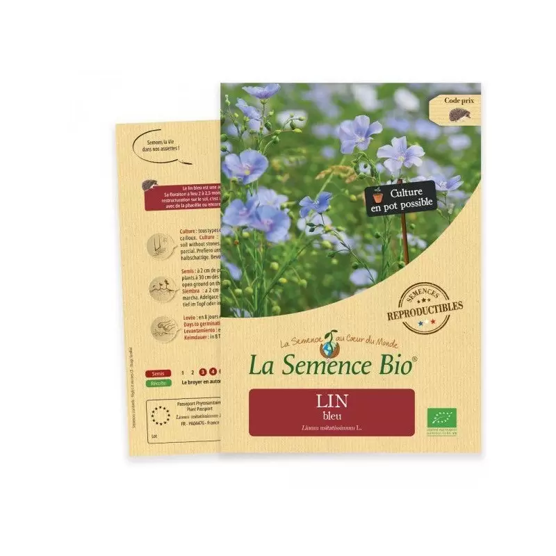 Graines Lin bleu BIO - La Semence Bio