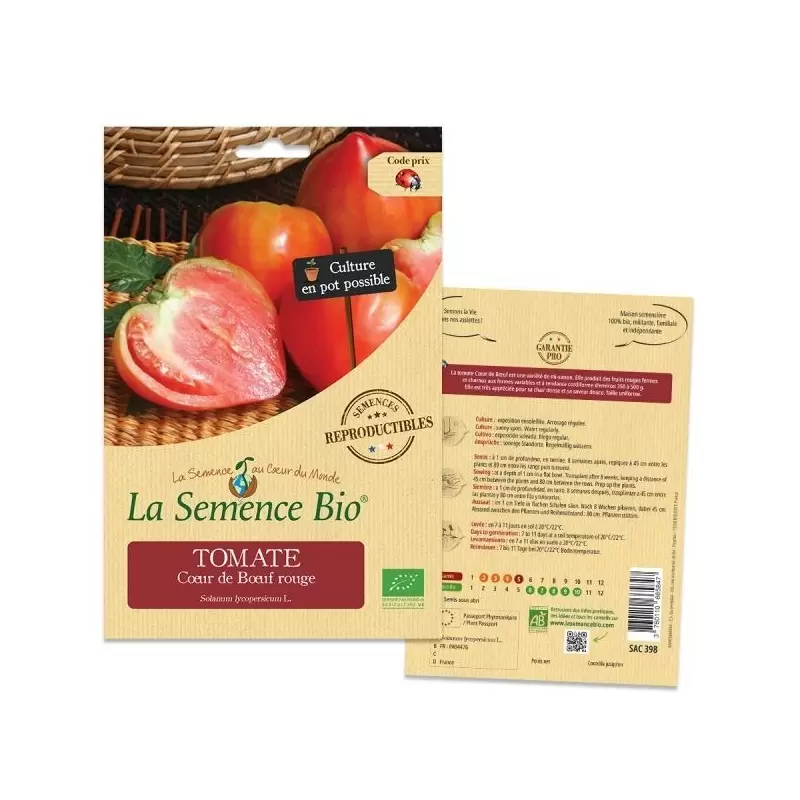Graines Tomate Coeur de Boeuf BIO - La Semence Bio