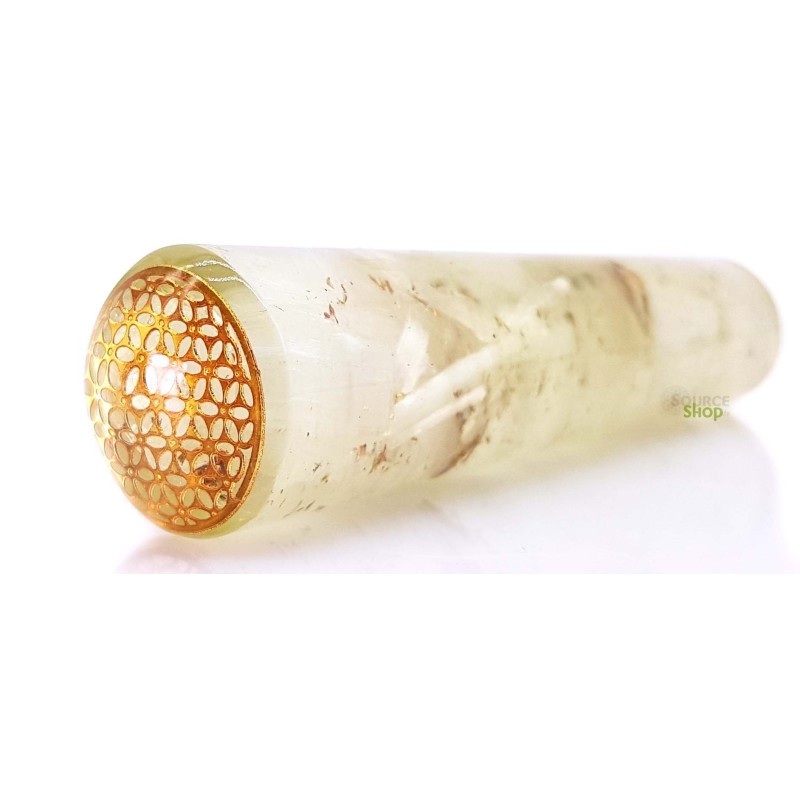 Bâton de massage Orgonite sélénite Fleur de Vie