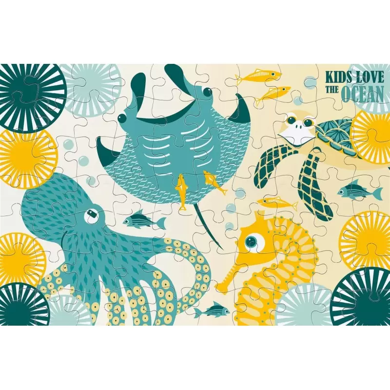 Puzzle Oceans - 70 pièces - 5 ans et + - Coq en Pâte