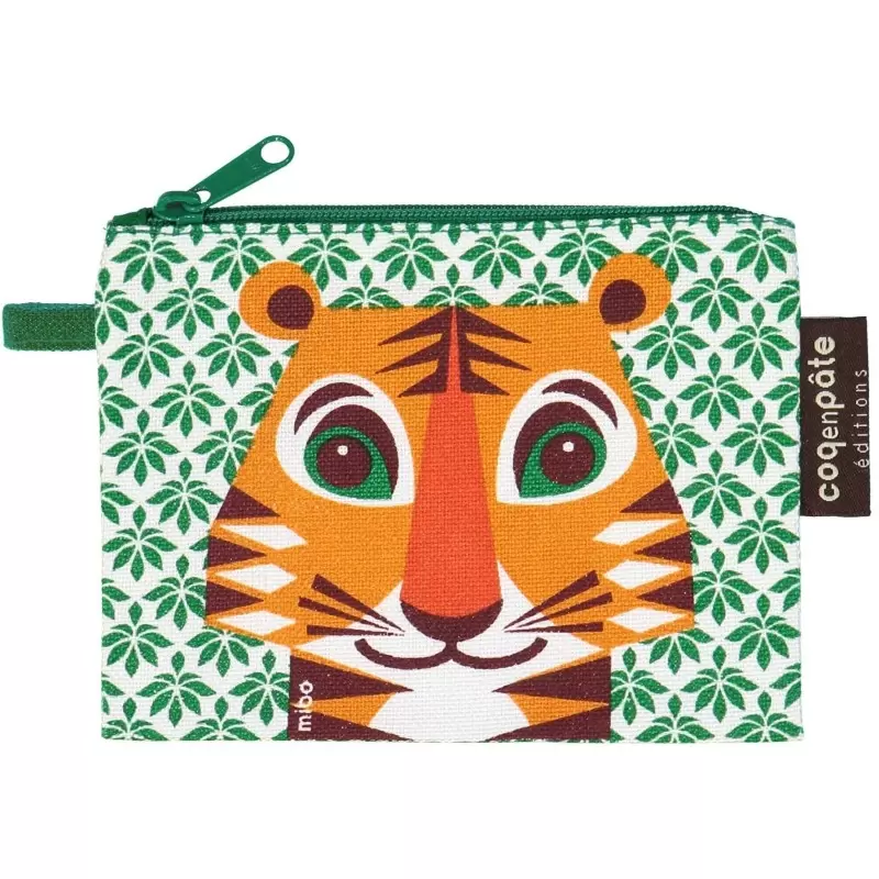 Porte-Monnaie Tigre en coton BIO - Coq en Pâte