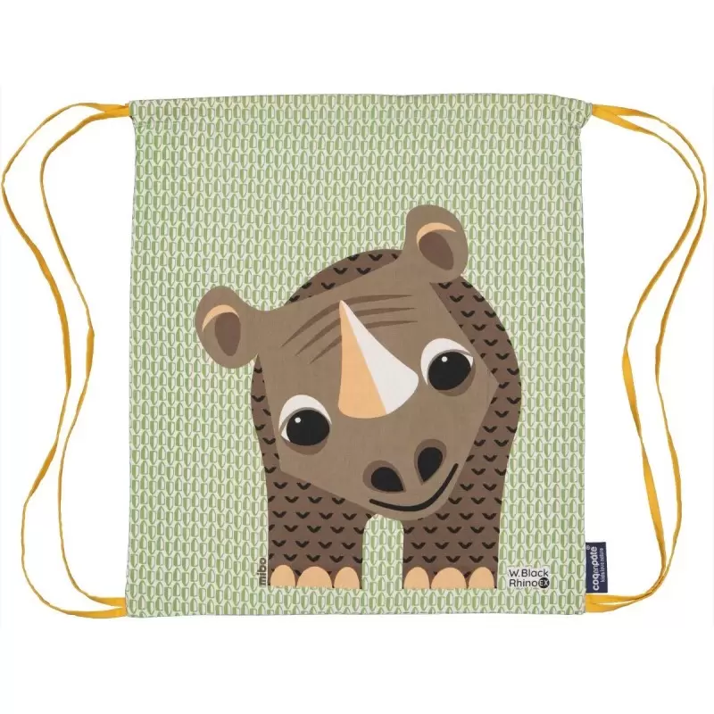Sac d'activités enfant Rhinoceros en coton BIO - Coq en Pâte