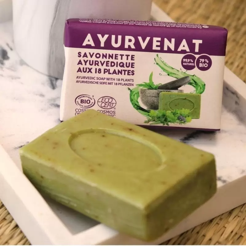 Savon ayurvédique BIO aux 18 plantes - 100g - Ayurvenat