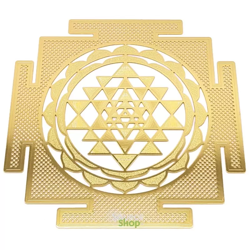 Shri Yantra 18K plaqué or