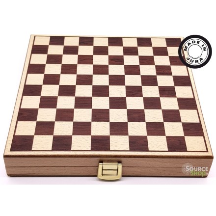 Coffret Echecs & Dames en buis du Jura