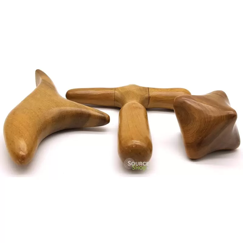 Coffret de massage en bois de santal
