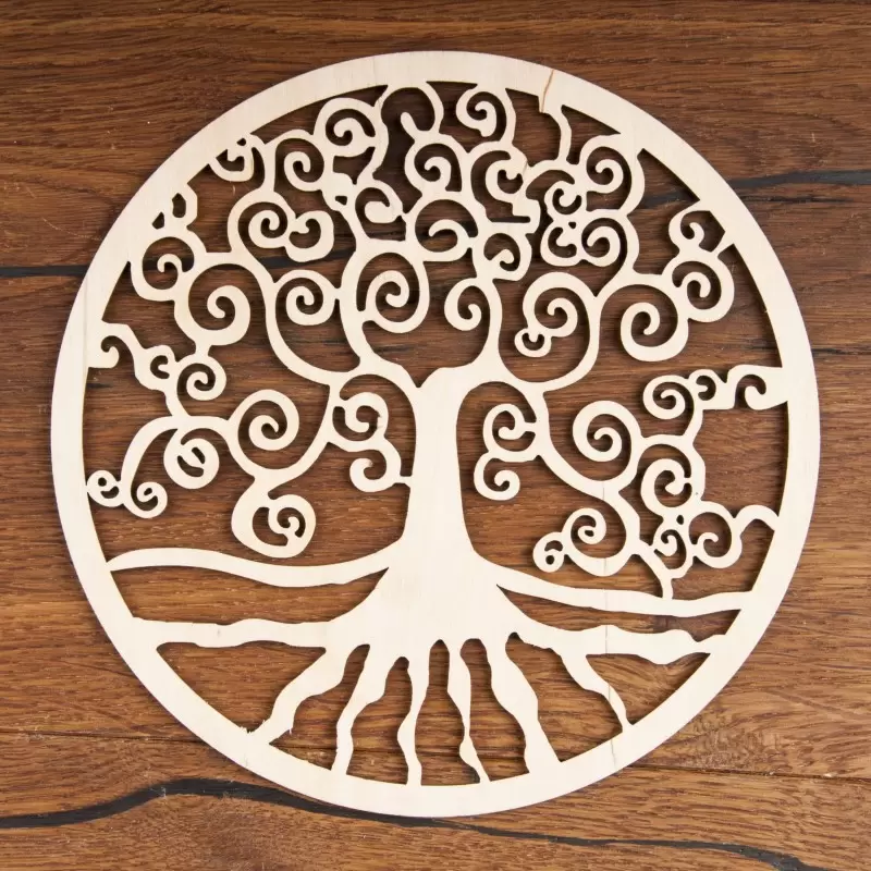 Arbre de vie en bois - Plaque de rechargement