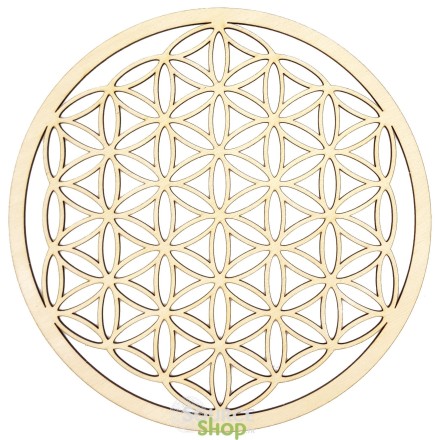 Fleur de vie en bois - 30cm - Plaque de rechargement