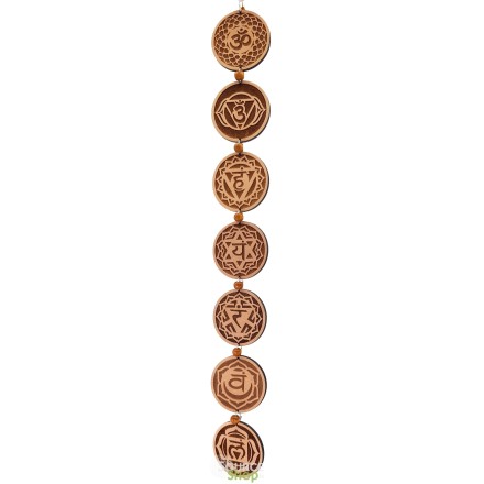 Mobile 7 chakras en bois