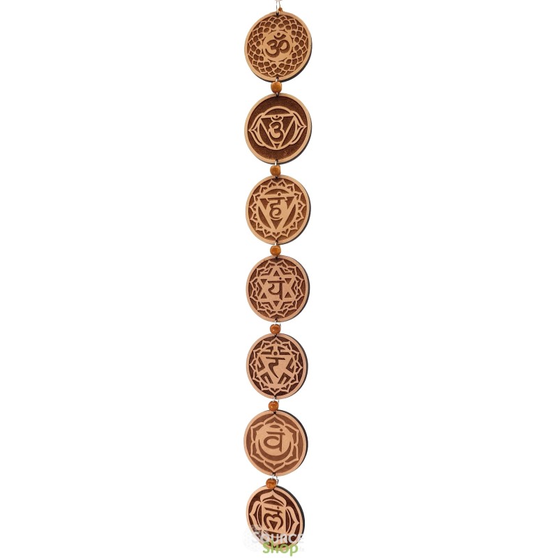 Mobile 7 chakras en bois