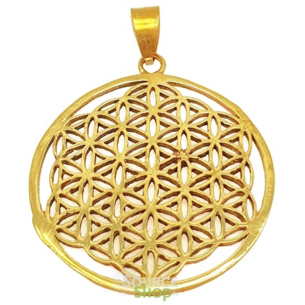 Pendentif Fleur de vie or