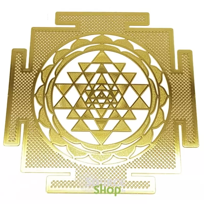Shri Yantra 18K plaqué or