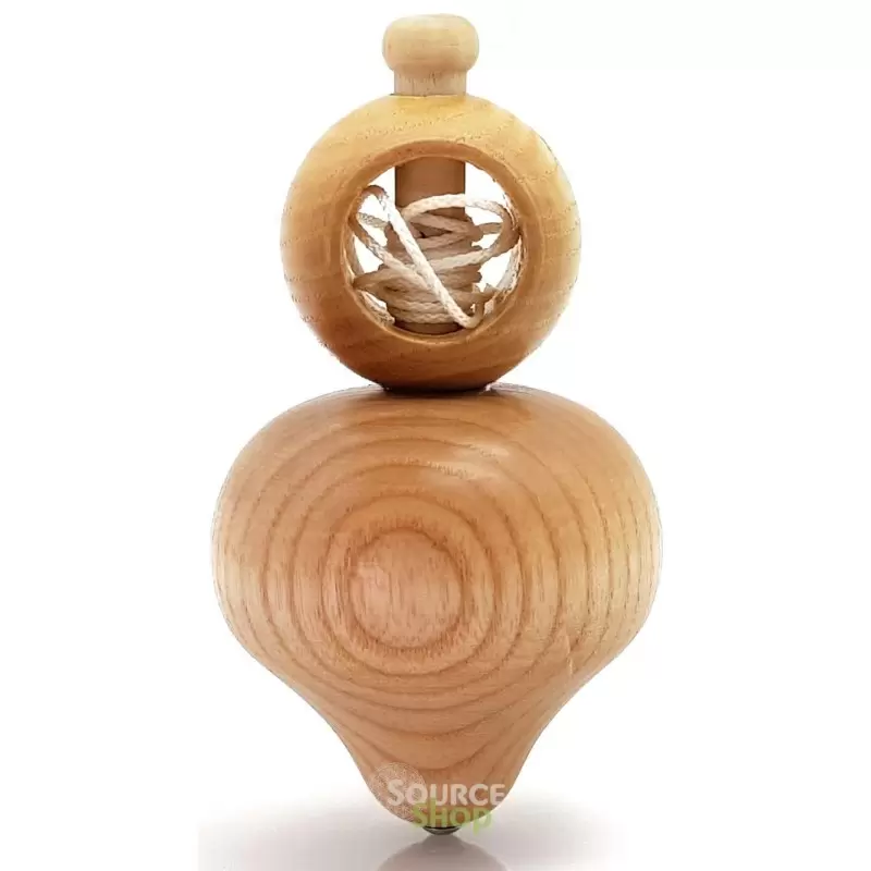 Toupie à ficelle en bois de Hêtre du Jura - Artisanale & Locale