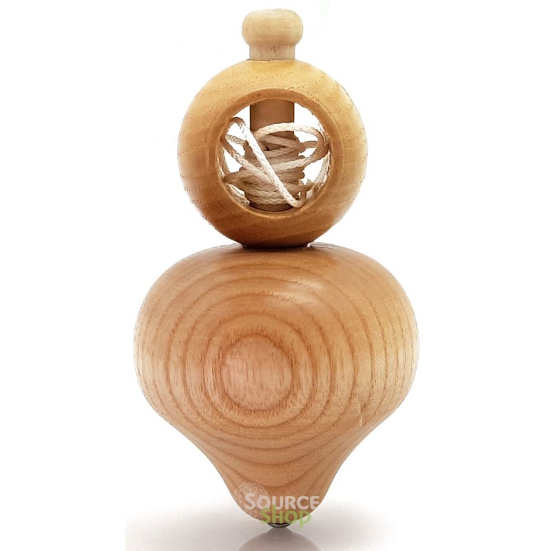 Toupie à ficelle en bois de Hêtre du Jura - Artisanale & Locale