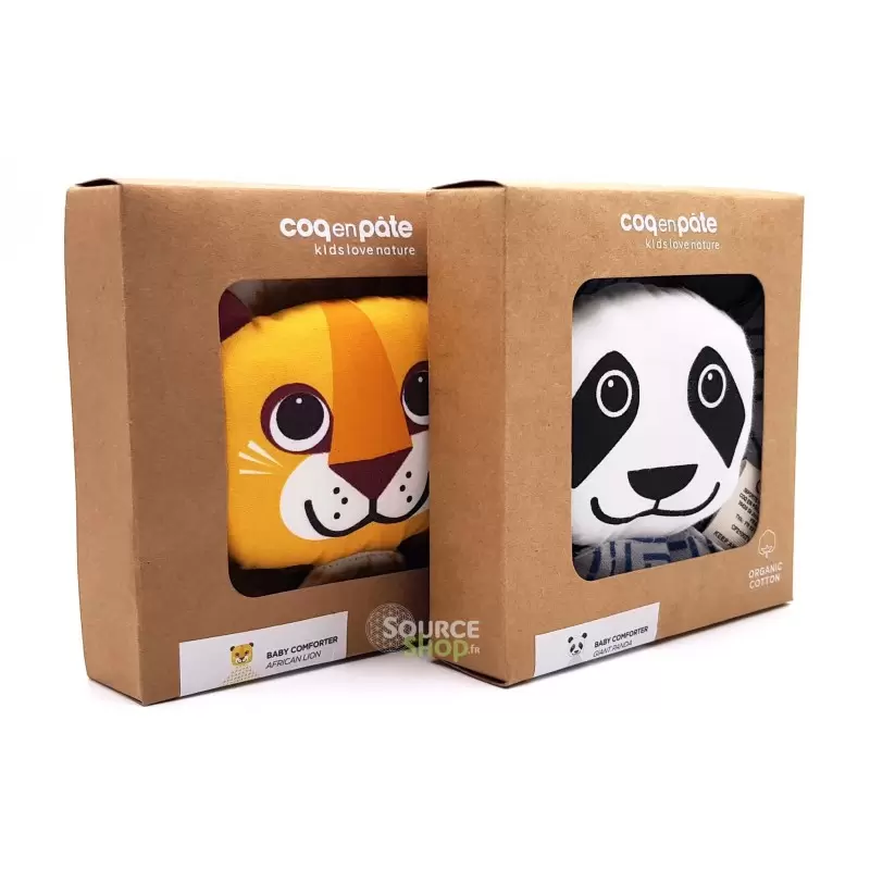 Doudou Lion en coton BIO - Coq en Pâte