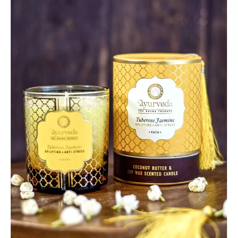Bougie ayurvédique Jasmin & Tubéreuse - Vata - Song of India