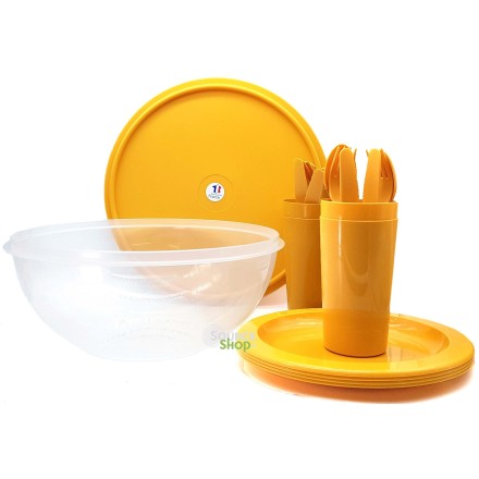Kit Saladier hermétique - qualité alimentaire - Camping & Pique-niques