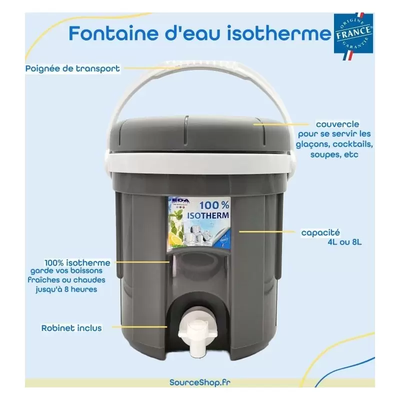 Fontaine à eau isotherme - 4L ou 8L