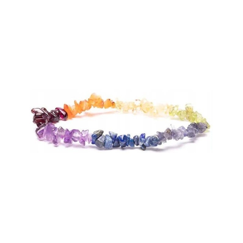 Bracelet pierre éclats 7 Chakra